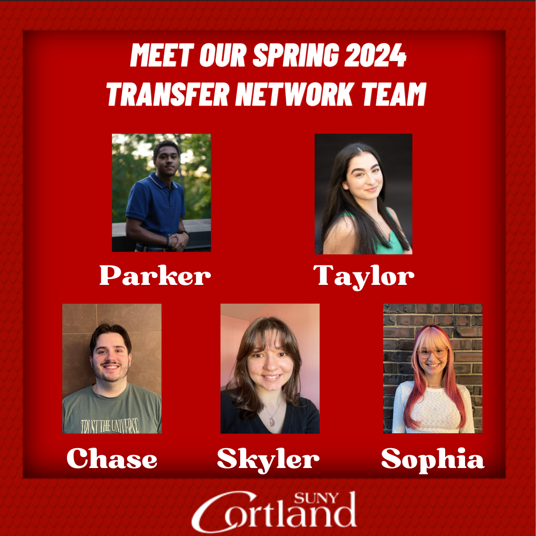 Spring 2024 Transfer Network Team: Parker, Taylor, Chase, Skyler, and Sophia